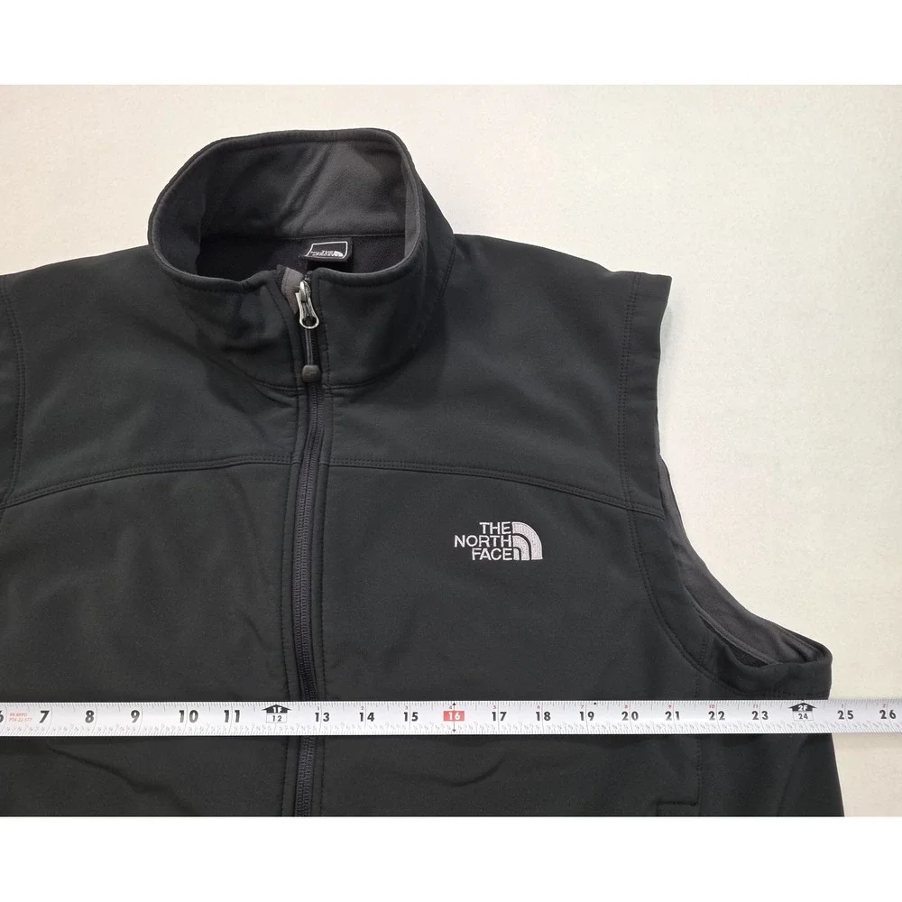 The North Face Apex Softshell Vest Mens XL Black White Wind H2O Resistant